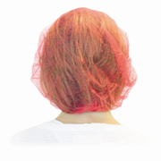 Polypropylene Disposable Bouffants, 21" Red cs/1000